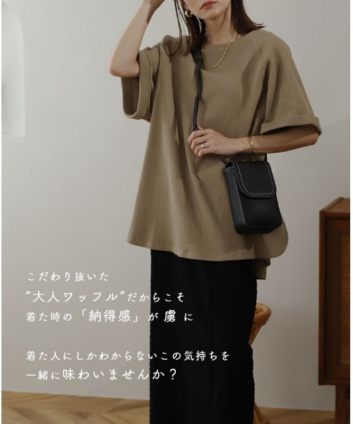 「NOAHL」 半袖Tシャツ F チャコール レディース_画像3