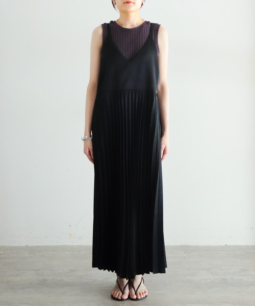 「NOMBRE IMPAIR」 キャミソールワンピース FREE ブラック レディース_画像7