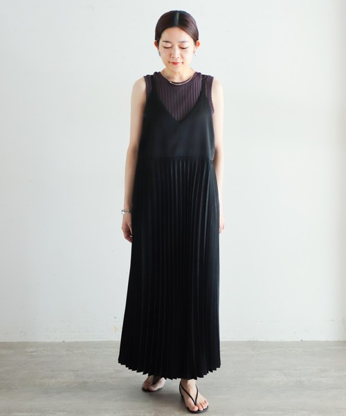 「NOMBRE IMPAIR」 キャミソールワンピース FREE ブラック レディース_画像9