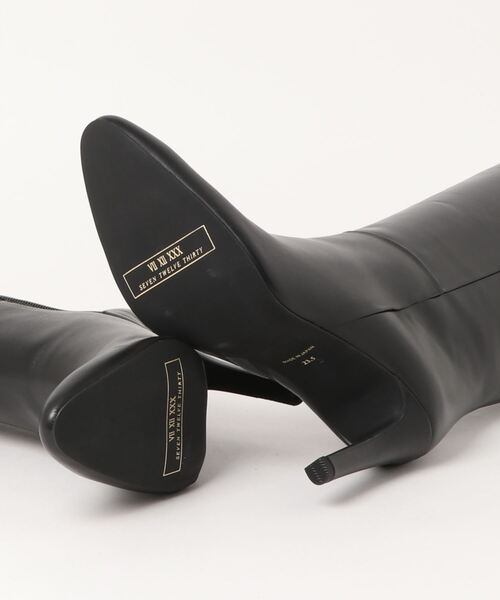 「SEVEN TWELVE THIRTY」 ロングブーツ 23.5cm グレイッシュベージュ レディース_画像3