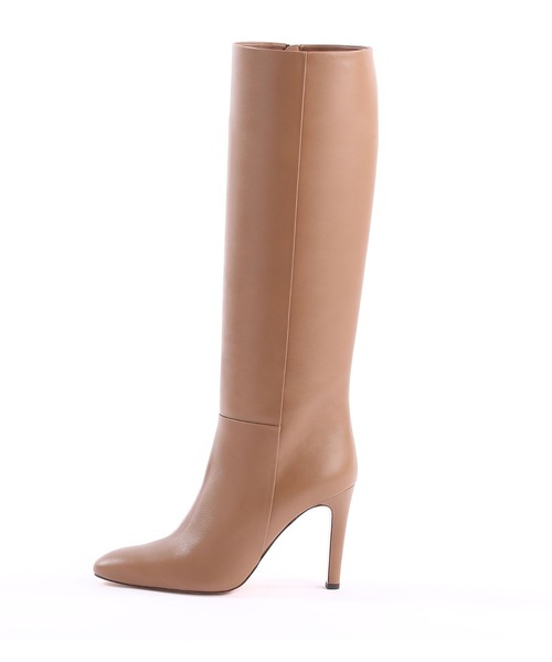 「SEVEN TWELVE THIRTY」 ロングブーツ 23.5cm グレイッシュベージュ レディース_画像9