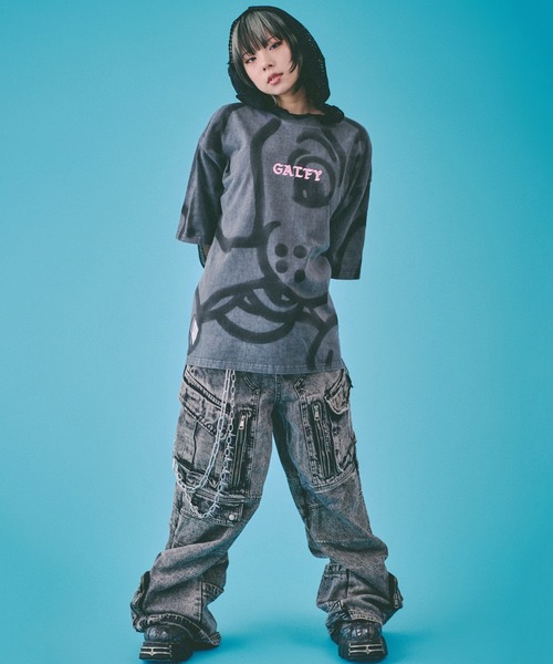 「GALFY」 半袖Tシャツ L ブラック メンズの画像