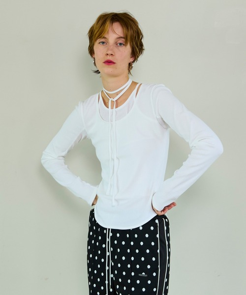 MAISON SPECIAL（メゾンスペシャル） tシャツ Layered Rib Top