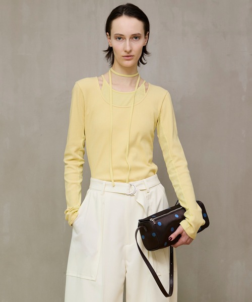 MAISON SPECIAL（メゾンスペシャル） tシャツ Layered Rib Top