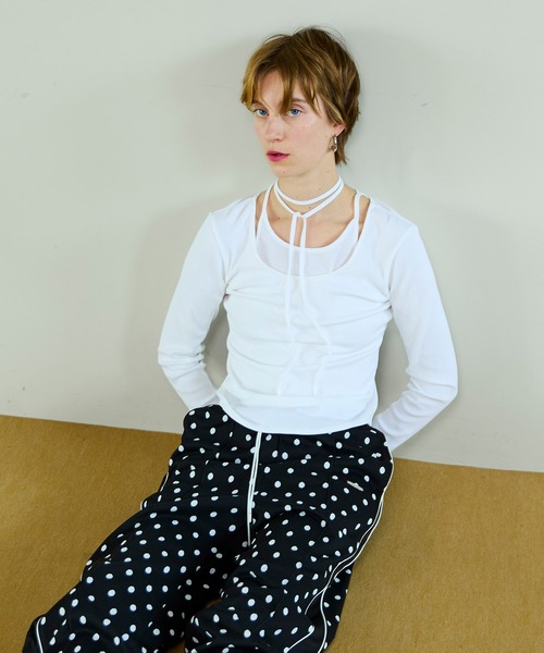 MAISON SPECIAL（メゾンスペシャル） tシャツ Layered Rib Top