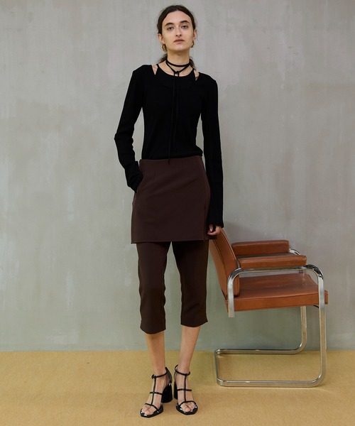 MAISON SPECIAL（メゾンスペシャル） tシャツ Layered Rib Top