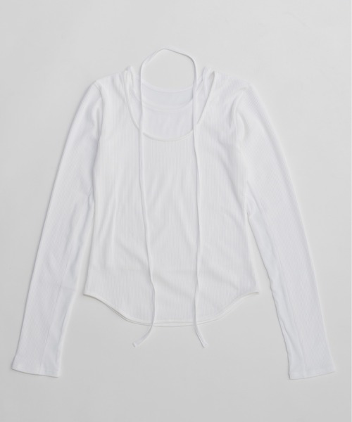 MAISON SPECIAL（メゾンスペシャル） tシャツ Layered Rib Top