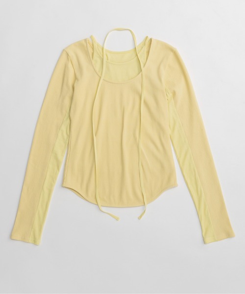 MAISON SPECIAL（メゾンスペシャル） tシャツ Layered Rib Top
