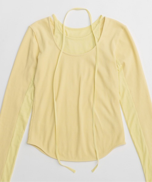 MAISON SPECIAL（メゾンスペシャル） tシャツ Layered Rib Top