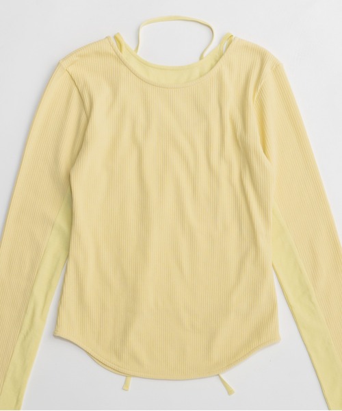 MAISON SPECIAL（メゾンスペシャル） tシャツ Layered Rib Top