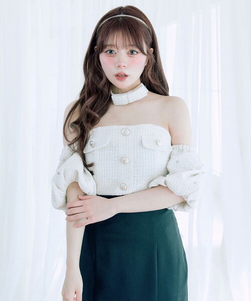 OLIVE des OLIVE（オリーブデオリーブ） ドレス 「Belle Charme」Tweed