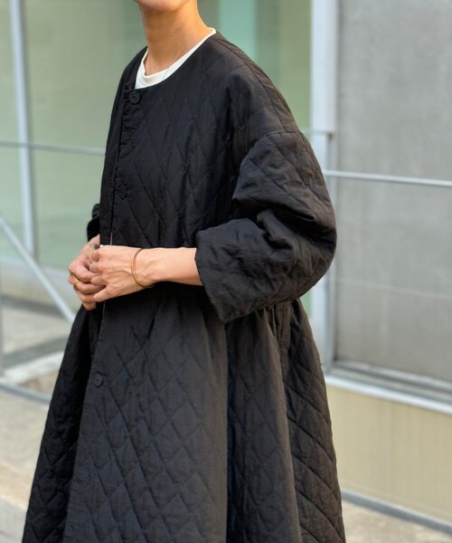 ビアズリーキルティングコート ビアズリー BEARDSLEY 《15 quinze》刺繍キルトコート （ivory