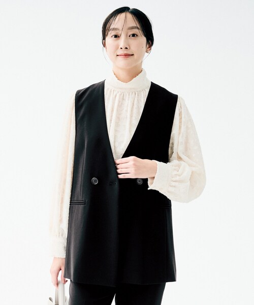 UNTITLED（アンタイトル） ベスト ジレ 「洗える/ストレッチ性