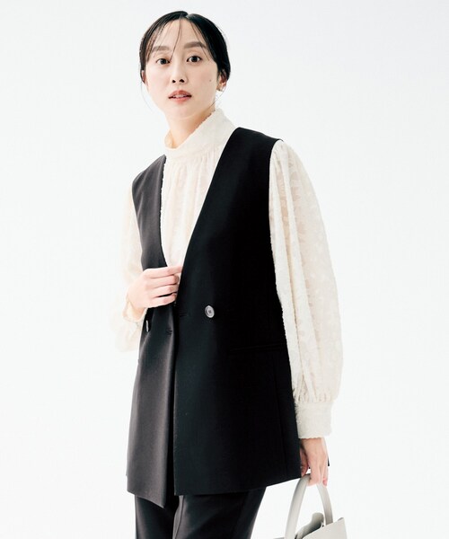 UNTITLED（アンタイトル） ベスト ジレ 「洗える/ストレッチ性