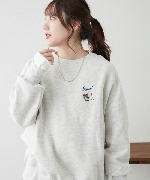 「continuer de NICE CLAUP」 スウェットカットソー FREE ピンク レディース_画像9