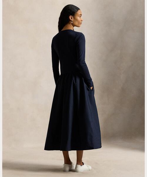 【LAUREN RALPH LAUREN】美品25AW ワンピース ネイビー POLO RALPH LAUREN（ポロ・ラルフローレン） ポロ ラルフローレン