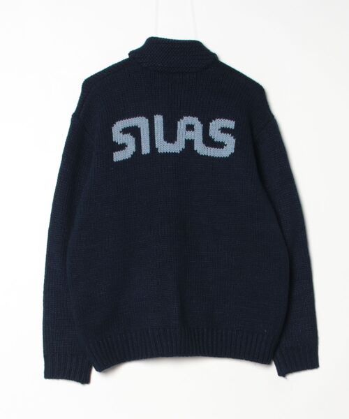 「SILAS」 ニットカーディガン MEDIUM ネイビー メンズ_画像2