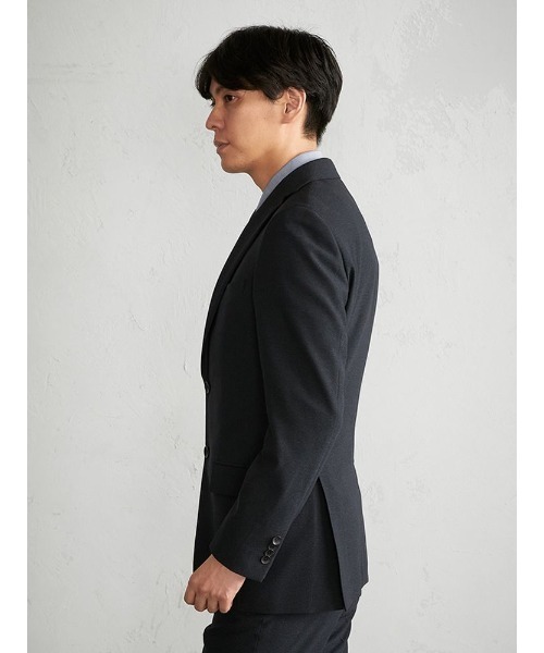 【ゆったりサイズ】パーフェクトスーツファクトリー スリーピーススーツ BB4 紺 Perfect Suit FActory（パーフェクト スーツ ファクトリー） 3ピース