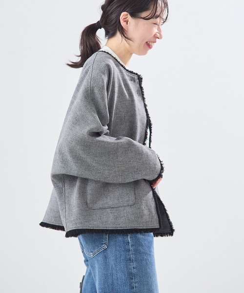 極美品 JOURNAL STANDARD ジャケット M リネンウール journal standard L'essage（ジャーナルスタンダード レサージュ