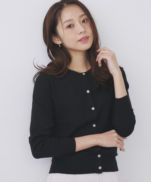 新品未使用タグ付【sosotto】クルーネックカーディガン　黒　長袖カーディガン 楽天市場】【sosotto ソソット】カノコポンチ リバティ使い