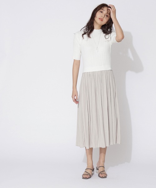 「NATURAL BEAUTY BASIC」 ドッキングワンピース MEDIUM ブルー系その他 レディース_画像5