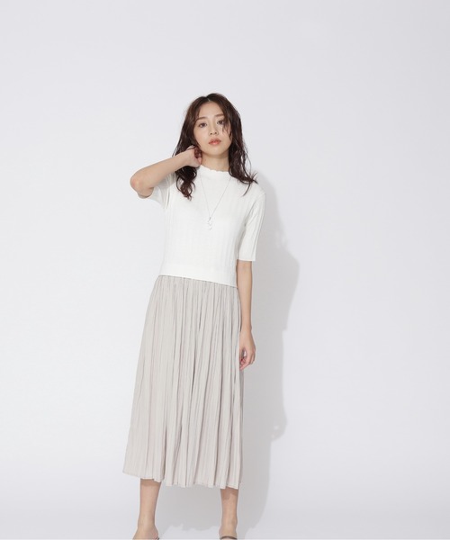 「NATURAL BEAUTY BASIC」 ドッキングワンピース MEDIUM ブルー系その他 レディース_画像6