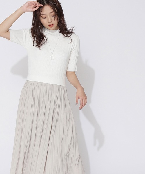 「NATURAL BEAUTY BASIC」 ドッキングワンピース MEDIUM ブルー系その他 レディース_画像7