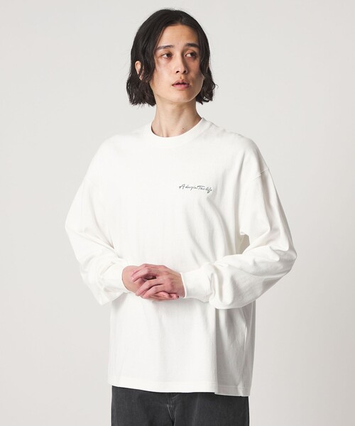 A DAY IN THE LIFE tシャツ ワンポイントロゴ ワイド カットソー「A