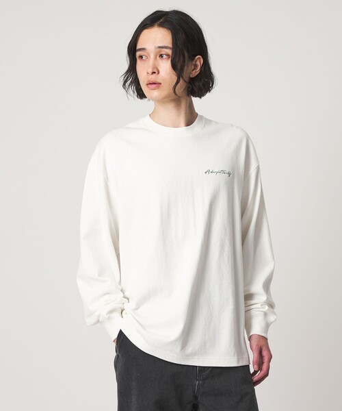 A DAY IN THE LIFE tシャツ ワンポイントロゴ ワイド カットソー「A