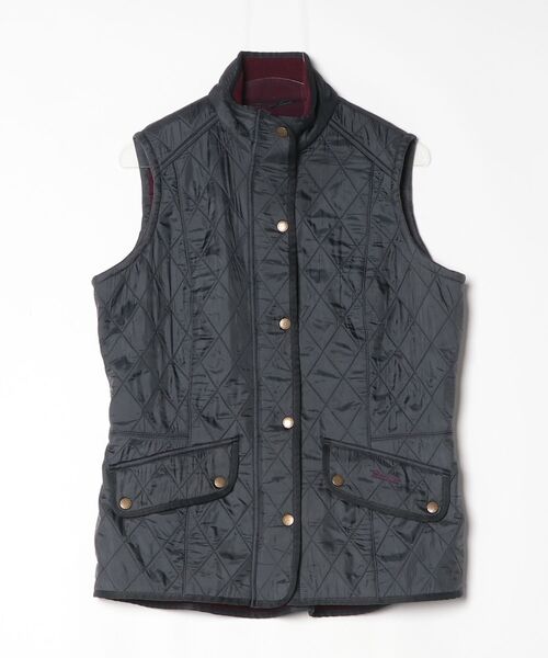 Barbour ブラック キルティングベスト Barbour（バブアー） キルティングベスト 44 ブラック メンズ