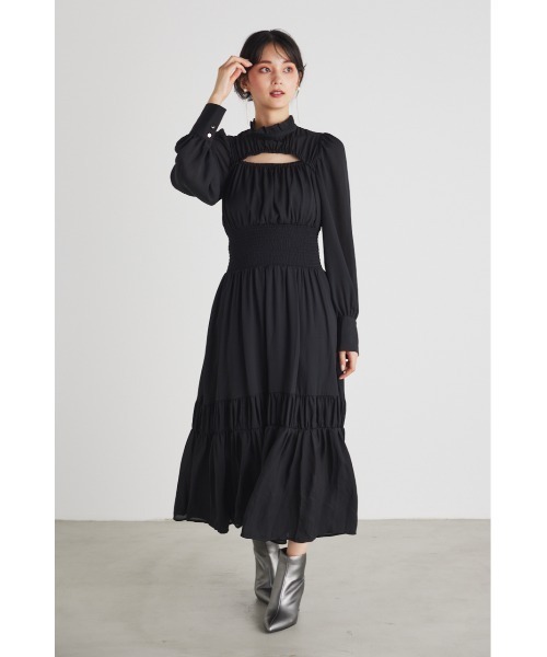 「rienda」 長袖ワンピース SMALL ブルー系その他 レディース_画像3