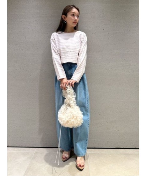 「SNIDEL」 デニムパンツ 1 ブラック レディース_画像2