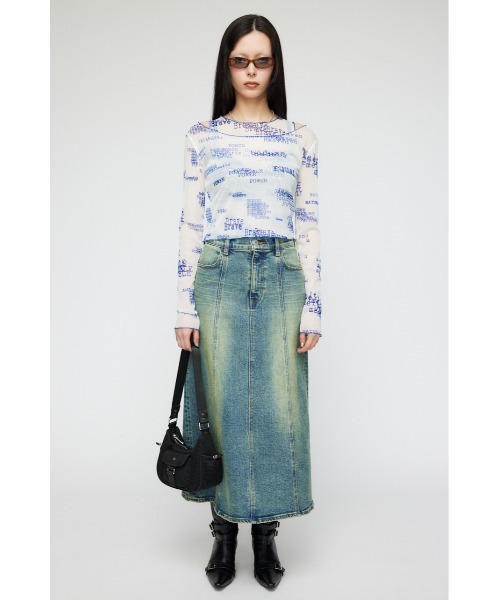「LAGUA GEM」 デニムスカート SMALL ライトブルー レディース_画像8
