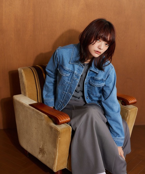 「mysty woman」 デニムジャケット FREE ブルー レディース_画像5