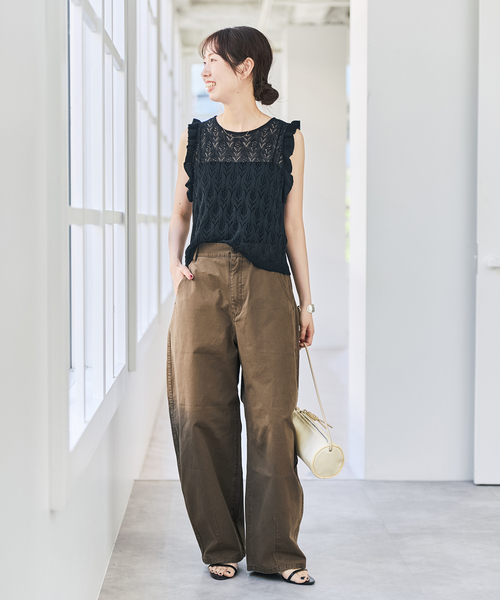 Spick＆Span（スピック アンド スパン） ワイドパンツ チノパン