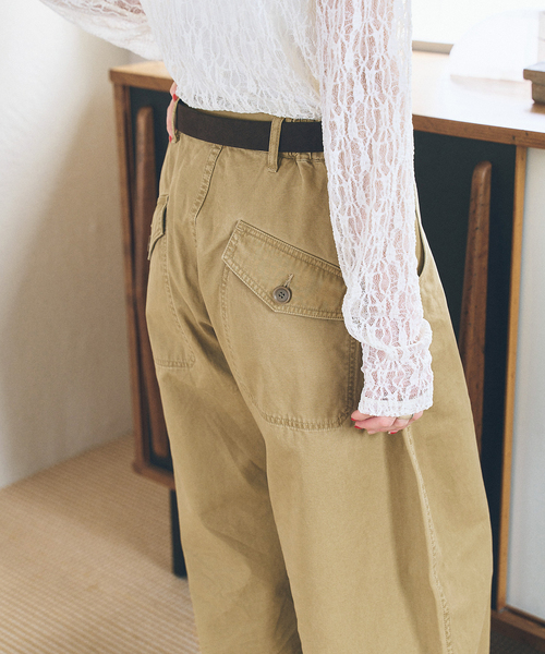 Spick＆Span（スピック アンド スパン） ワイドパンツ チノパン