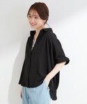 ブラウス シャツ 半袖 「ひんやり/洗濯後しわ...の詳細画像5