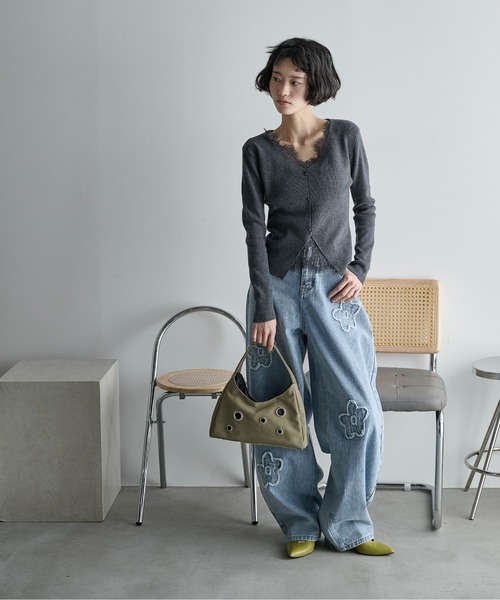 「THE YOn」 デニムパンツ M ライトブルー レディース_画像2