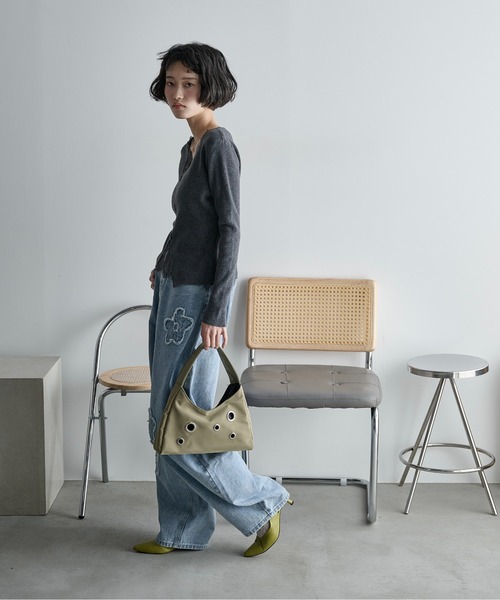 「THE YOn」 デニムパンツ M ライトブルー レディース_画像4