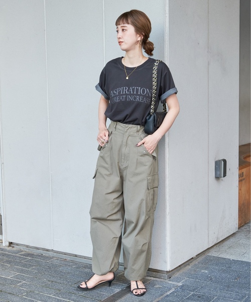 「B.C STOCK」 「Simplicite」半袖Tシャツ FREE ホワイト レディース_画像3