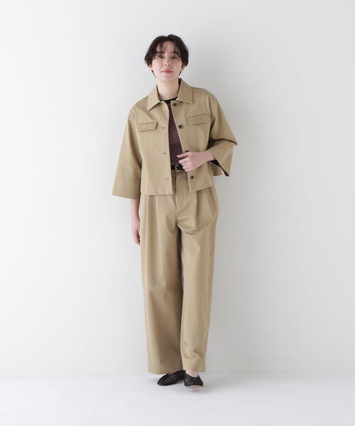 「human woman」 チノパンツ MEDIUM ベージュ レディース_画像4