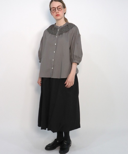 「haupia」 7分袖ブラウス MEDIUM オフホワイト レディース_画像2