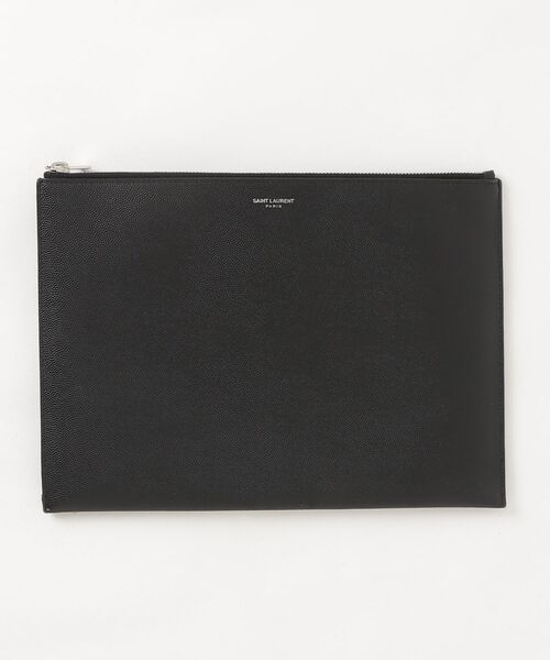 Yves Saint Laurent ブラック クラッチバッグ SAINT LAURENT PARIS」 クラッチバッグ - ブラック メンズ : ZOZOTOWN