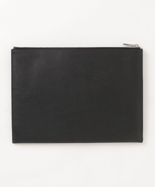SAINT LAURENT ブラック クラッチバッグ SAINT LAURENT PARIS」 クラッチバッグ - ブラック メンズ : ZOZOTOWN
