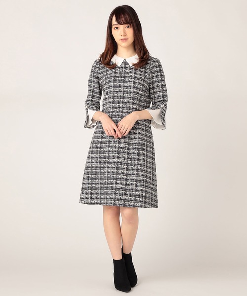 数量限定定番 ワンピース 衿付きツイードワンピース ZOZOTOWN PayPayモール店 - 通販 - PayPayモール 好評通販
