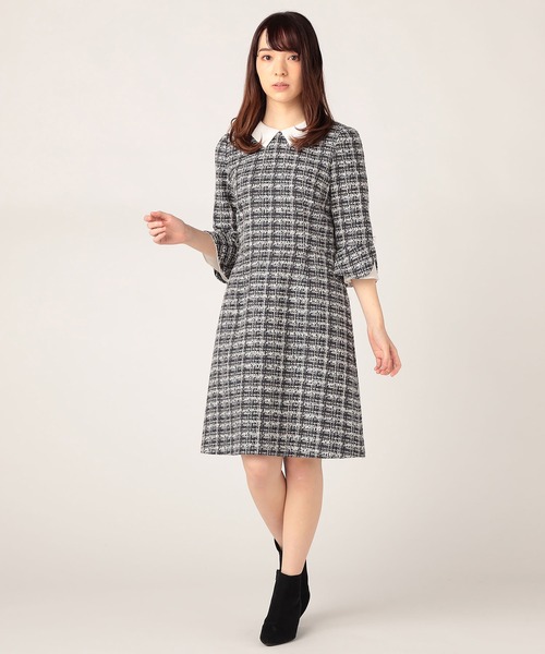 数量限定定番 ワンピース 衿付きツイードワンピース ZOZOTOWN PayPayモール店 - 通販 - PayPayモール 好評通販