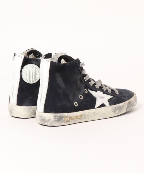 スニーカー GOLDEN GOOSE Francy sneakers navy suede-white leather star メンズの画像