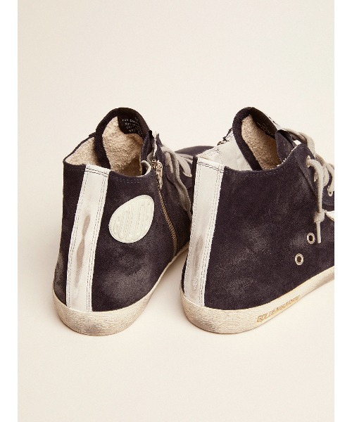 スニーカー GOLDEN GOOSE Francy sneakers navy suede-white leather star メンズの画像