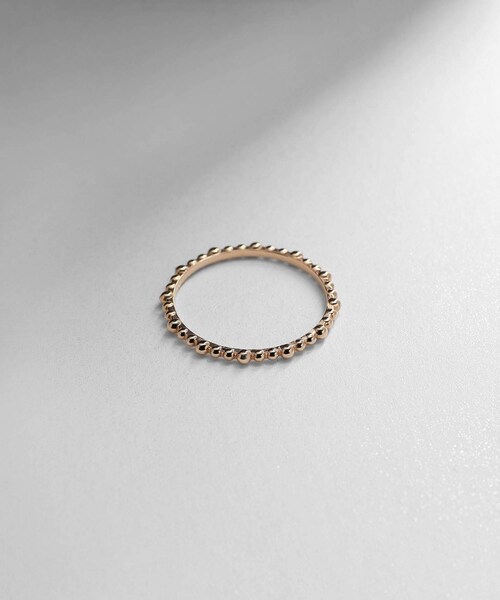 COCOSHNIK（ココシュニック） 指輪 リング K10丸玉大小 リング