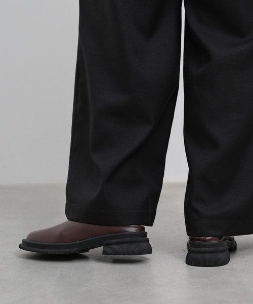 モカ出品 select MOCA スリッポン フェイクレザースライドシューズ
